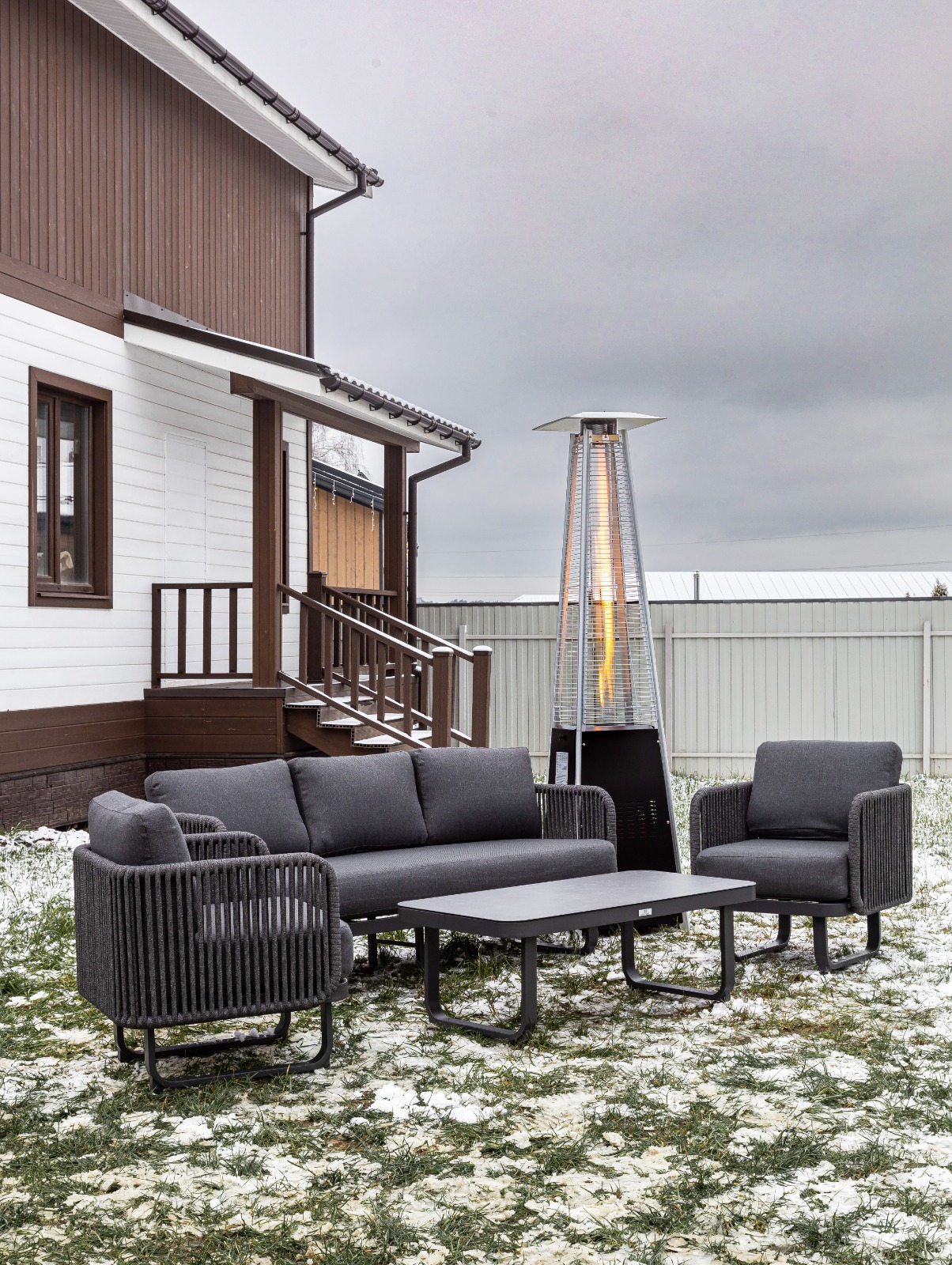 Лаунж-зона из алюминия Royal Family ADRIAN, цвет антрацит 2